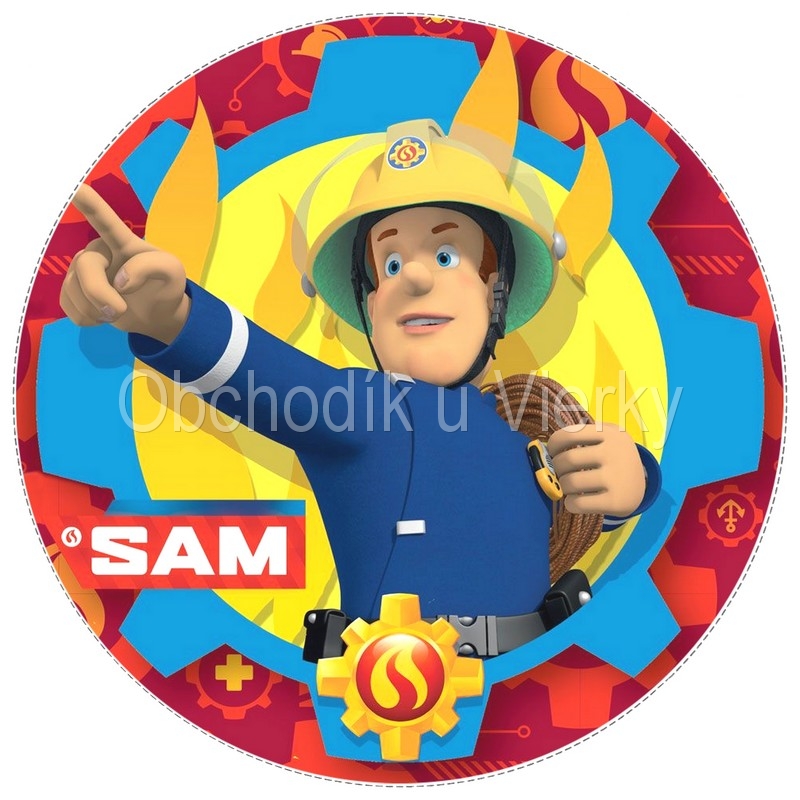 Jedlý obrázok Požiarnik Sam č. 8142,04